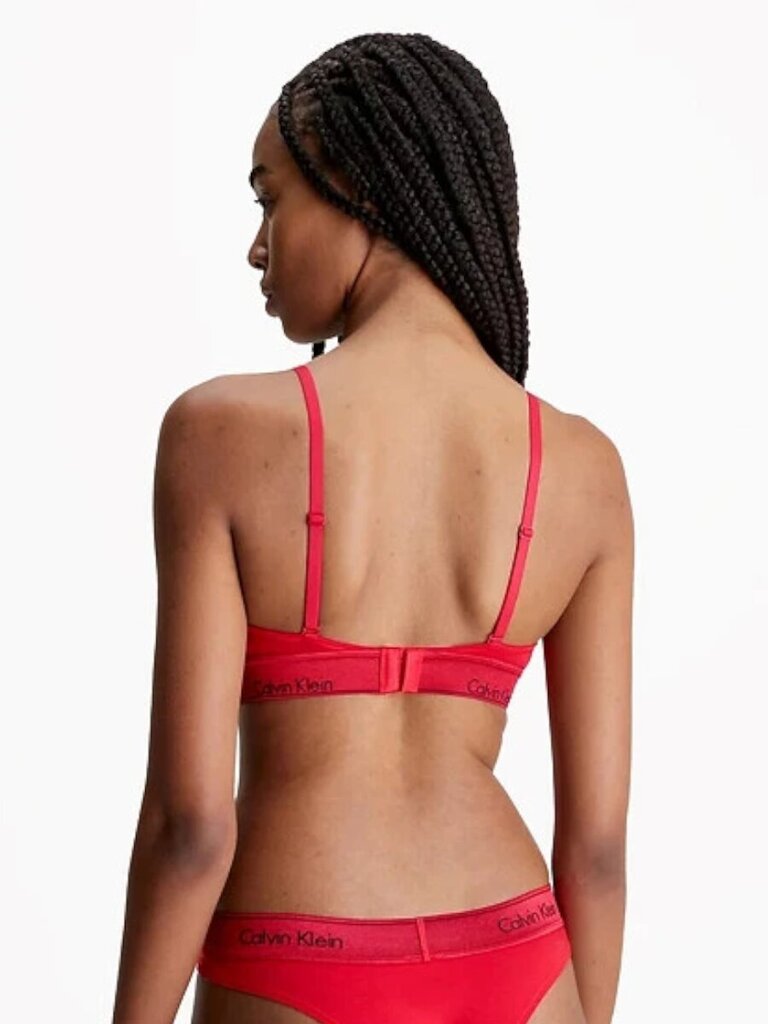 Calvin Klein naiste rinnahoidja voodrita Triangle Rouge 545667543, punane цена и информация | Rinnahoidjad | kaup24.ee