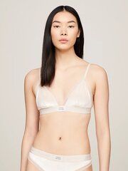 Бюстгальтер Tommy Hilfiger Triangle Bra Velour UW0UW04758ABH 545667884, белый цена и информация | Бюстгальтеры | kaup24.ee