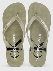 Шлепанцы CALVIN KLEIN JEANS Beach Sandal Glossy Dusty Olive YM0YM009520II 573152200 цена и информация | Мужские шлепанцы, босоножки | kaup24.ee