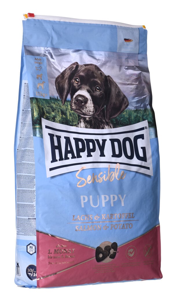 Happy Dog Sensible Puppy 1-6 kuud lõhe ja kartuliga, 10kg цена и информация | Kuivtoit koertele | kaup24.ee