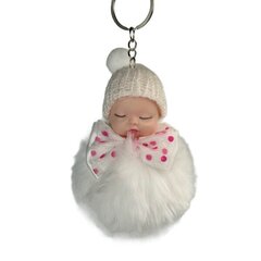 Брелок для ключей Baby Doll Love, белый цена и информация | Брелки | kaup24.ee