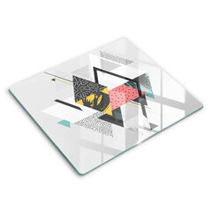 Klaasist Lõikelaud Abstraktsed kolmnurgad, 60x52 cm hind ja info | Lõikelauad | kaup24.ee