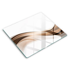 Klaasist Lõikelaud Abstraktsed pruunid jooned, 60x52 cm hind ja info | Lõikelauad | kaup24.ee