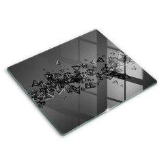 Klaasist Lõikelaud Abstraktsed 3D kujundid, 60x52 cm цена и информация | Разделочная доска | kaup24.ee