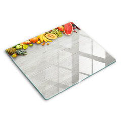 Klaasist Lõikelaud Puuviljad laudadel, 60x52 cm hind ja info | Lõikelauad | kaup24.ee