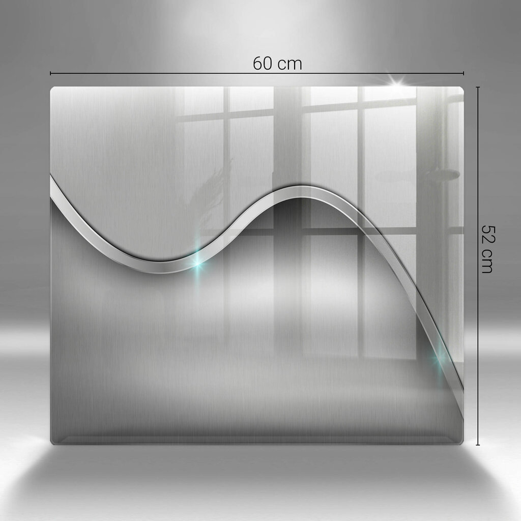 Klaasist Lõikelaud Metalli abstraktsioon, 60x52 cm цена и информация | Lõikelauad | kaup24.ee