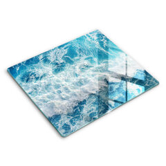 Klaasist Lõikelaud Merevee lained, 60x52 cm hind ja info | Lõikelauad | kaup24.ee