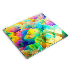 Klaasist Lõikelaud Värviline abstraktsioon, 60x52 cm hind ja info | Lõikelauad | kaup24.ee