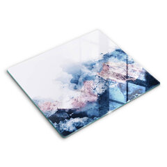 Klaasist Lõikelaud Abstraktsed maalitud mäed, 60x52 cm hind ja info | Lõikelauad | kaup24.ee