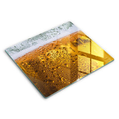 Klaasist Lõikelaud Märg klaas õlut, 60x52 cm hind ja info | Lõikelauad | kaup24.ee