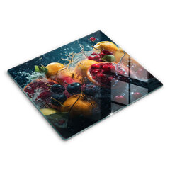 Klaasist Lõikelaud Puuviljad vees, 60x52 cm hind ja info | Lõikelauad | kaup24.ee