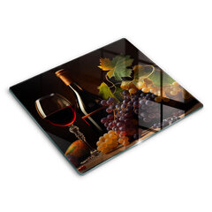 Klaasist Lõikelaud Klaas veini ja viinamarju, 60x52 cm цена и информация | Разделочная доска | kaup24.ee