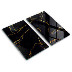 Klaasist Lõikelaud Must marmor, 2x30x52 cm цена и информация | Разделочная доска | kaup24.ee