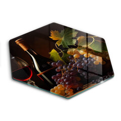 Klaasist Lõikelaud Klaas veini ja viinamarju, 40 cm hind ja info | Lõikelauad | kaup24.ee