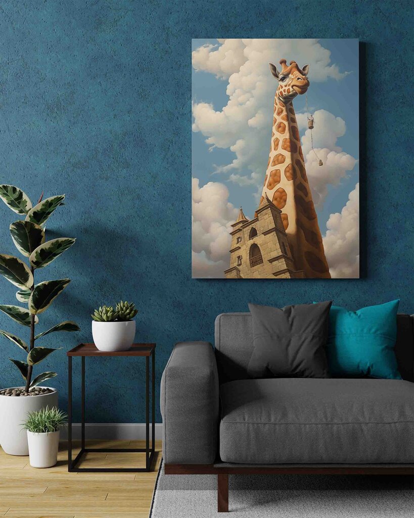 Reproduktsioon Big Giraffe Impressionistlikus stiilis maal hind ja info | Seinapildid | kaup24.ee