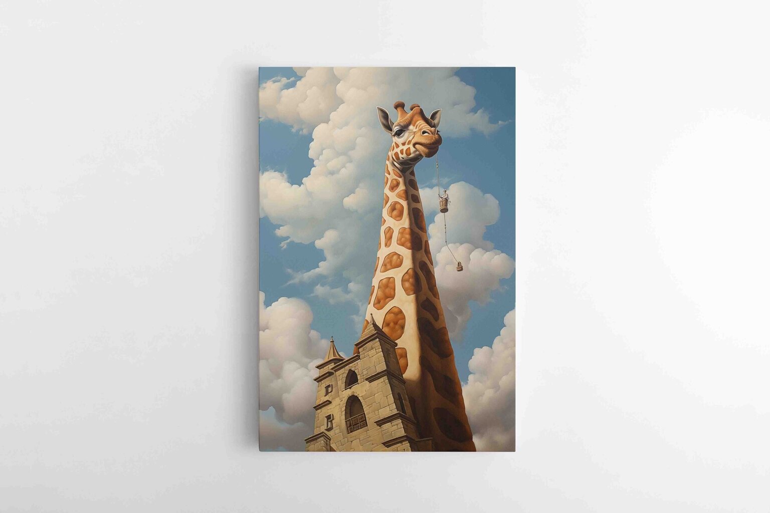 Reproduktsioon Big Giraffe Impressionistlikus stiilis maal цена и информация | Seinapildid | kaup24.ee