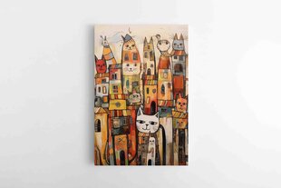 Яркий абстрактный город котов цена и информация | Картины, живопись | kaup24.ee