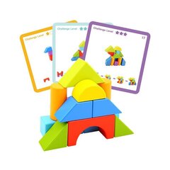 Puidust klotsid Tooky Toy, 16 tk цена и информация | Конструкторы и кубики | kaup24.ee