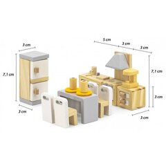 Набор мебели для кукольного домика с кухней, VIGA PolarB цена и информация | Игрушки для девочек | kaup24.ee