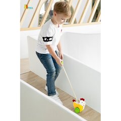 Puidust tõukemänguasja - Rooster Viga hind ja info | Arendavad mänguasjad | kaup24.ee