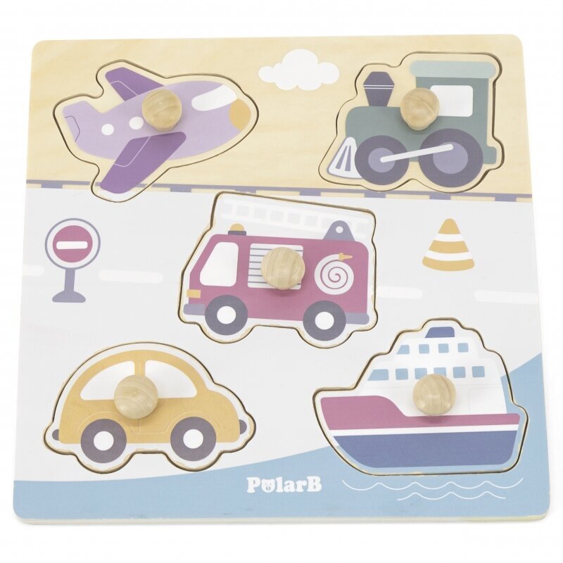 Puidust mosaiikpusle lastele masinatega Viga PolarB hind ja info | Imikute mänguasjad | kaup24.ee