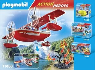 71463 PLAYMOBIL® Action Heroes, Пожарный самолет с функцией пожаротушения цена и информация | Конструкторы и кубики | kaup24.ee