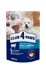 Club 4 Paws Premium väikestele tõugudele lambalihaga kastmes, 24 x 100g hind ja info | Konservid koertele | kaup24.ee