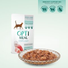 Optimeal Steril влажный корм для кошек - соус из индейки 12 х 85 г цена и информация | Кошачьи консервы | kaup24.ee