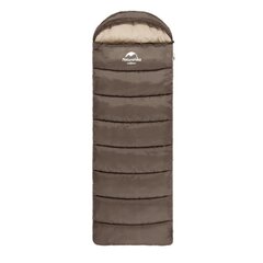 Спальный мешок с капюшоном Naturehike U350, 220 x 75 см, коричневый цена и информация | Cпальный мешок | kaup24.ee