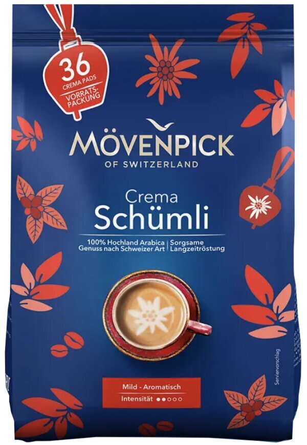 Kohvipadjad Movenpick Crema Schumli, 36 tk цена и информация | Kohv, kakao | kaup24.ee