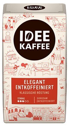 Idee Kaffee jahvatatud kofeiinivaba kohv Elegant, 500g цена и информация | Kohv, kakao | kaup24.ee