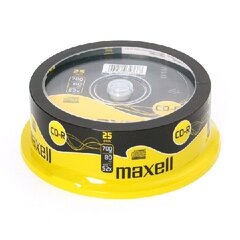 CD-R диски MAXELL, 700МБ, 52Х, 80 мин., 25 шт., в стопке цена и информация | Виниловые пластинки, CD, DVD | kaup24.ee