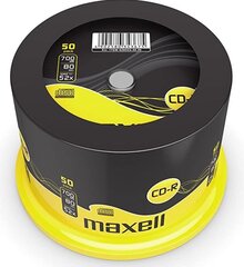 CD-R диски MAXELL, 700МБ, 52Х, 80 мин., 50 шт., в стопке цена и информация | Виниловые пластинки, CD, DVD | kaup24.ee