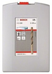 Puurikomplekt bosch HSS-Co, 1-10 mm, 19 tk цена и информация | Механические инструменты | kaup24.ee