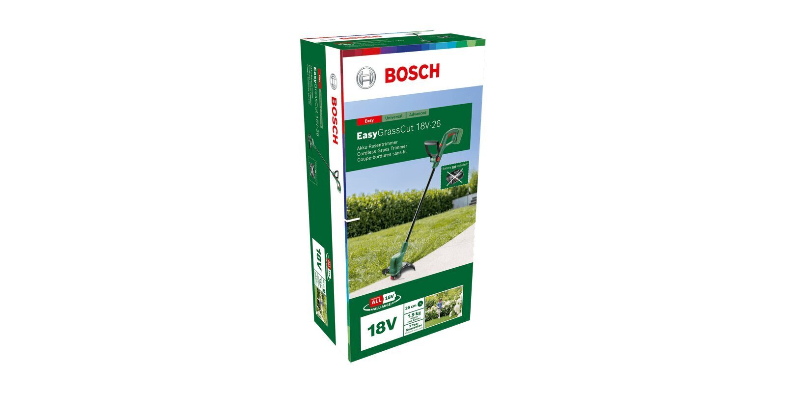 Juhtmeta trimmer Bosch Easy GrassCut 18V, ilma akuta hind ja info | Murutrimmerid | kaup24.ee