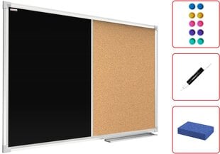 Kombineeritud tahvel Allboards, 120x90 cm hind ja info | Kirjatarbed | kaup24.ee
