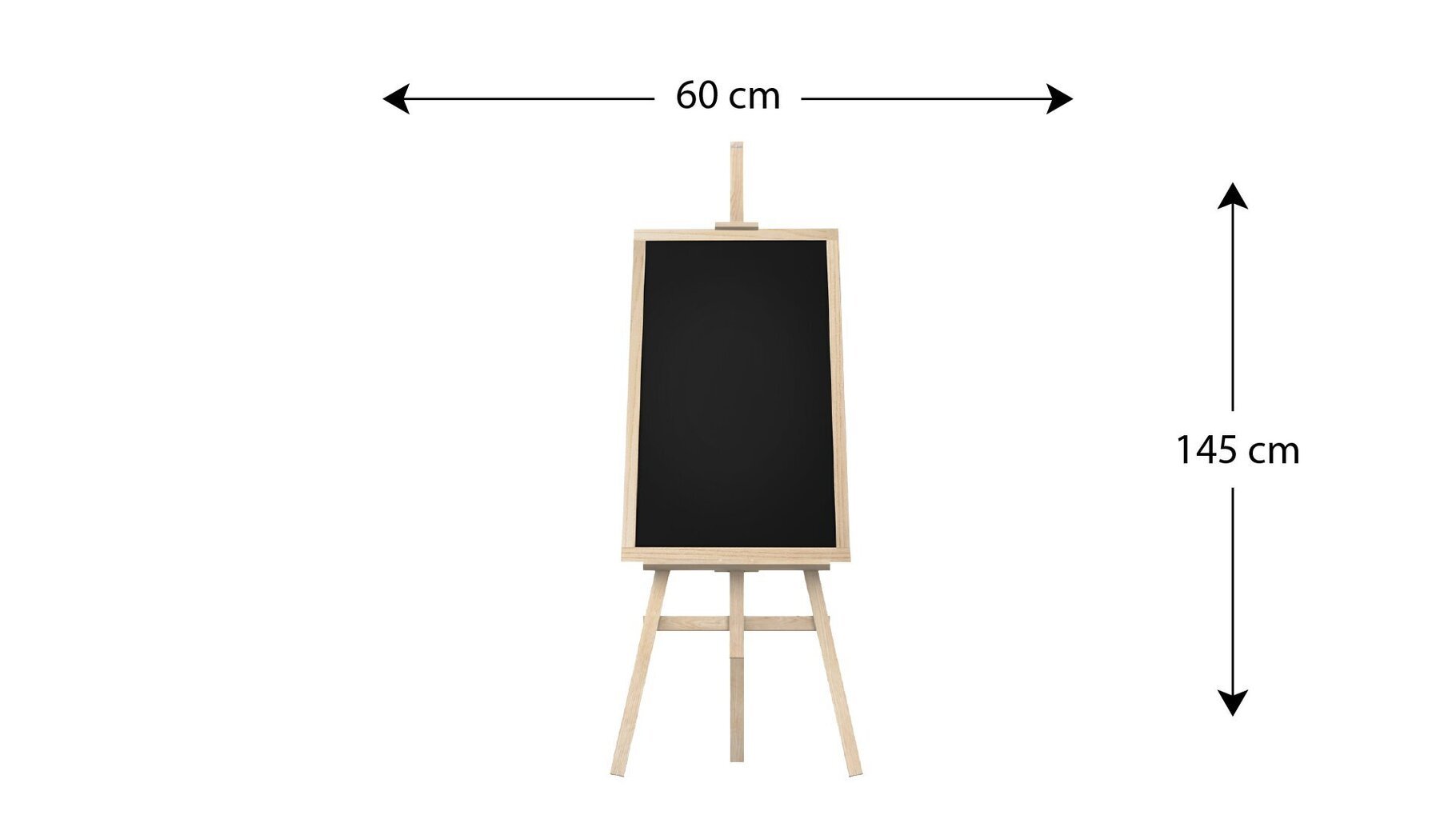 Kriiditahvel AllBoards, must, 70x50cm цена и информация | Kirjatarbed | kaup24.ee