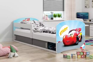 Lastevoodi Racer madratsi ja aluslaatikuga 160x80cm valge цена и информация | Детские кровати | kaup24.ee