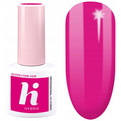 Hübriid küünelakk Hi Hybrid, 219 Glossy Pink, 5 ml hind ja info | Küünelakid, küünetugevdajad | kaup24.ee