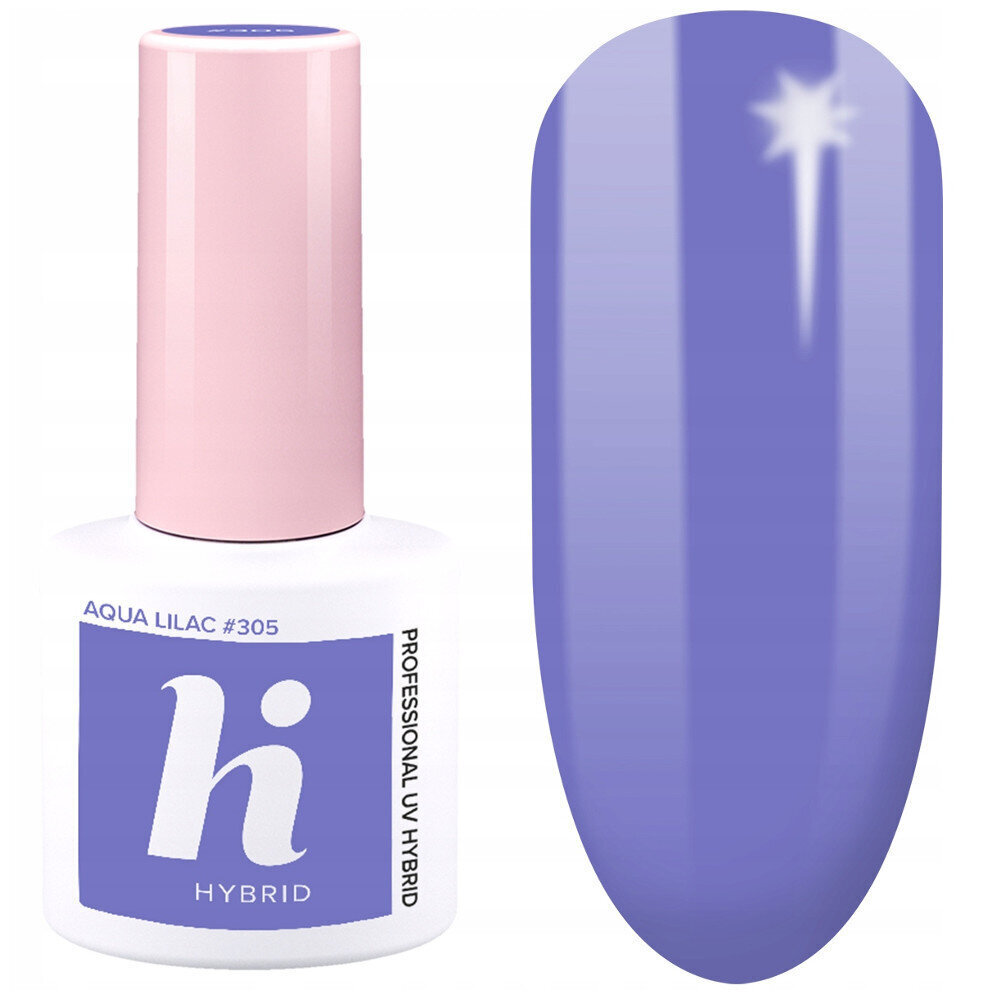 Hübriid küünelakk Hi Hybrid, 305 Aqua Lilac, 5 ml hind ja info | Küünelakid, küünetugevdajad | kaup24.ee