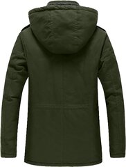  Мужская зимняя куртка Uoiuxc,  зеленая цена и информация | Мужские куртки | kaup24.ee