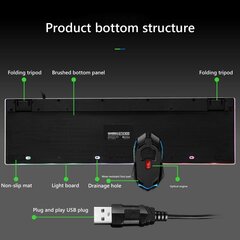 Limeide GTX300 Проводная USB-клавиатура LED с мышью, белая цена и информация | Клавиатуры | kaup24.ee