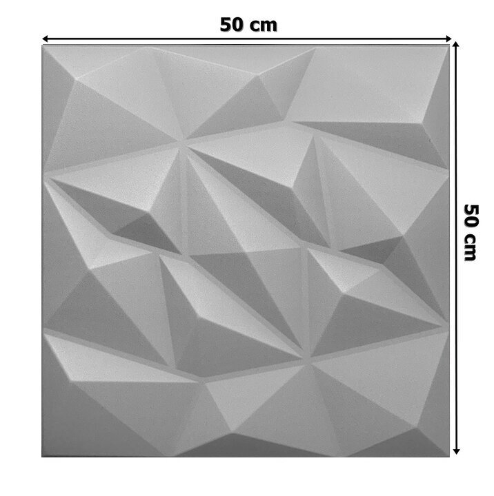 3D lae- ja seinapaneelid Deccart Brylant, 50x50 cm, 20 tk, hall hind ja info | Lae-, seinakaunistus elemendid | kaup24.ee