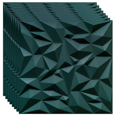 3D lae- ja seinapaneelid Deccart Ametyst, 50x50 cm, 8 tk, roheline hind ja info | Lae-, seinakaunistus elemendid | kaup24.ee