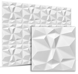 3D lae- ja seinapaneelid Deccart Bursztyn, 50x50 cm, 12 tk, valge hind ja info | Lae-, seinakaunistus elemendid | kaup24.ee