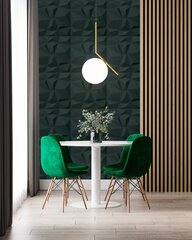 3D lae- ja seinapaneelid Deccart Bursztyn, 50x50 cm, 20 tk, roheline hind ja info | Lae-, seinakaunistus elemendid | kaup24.ee