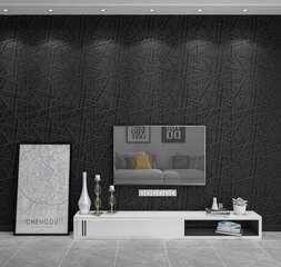 3D lae- ja seinapaneelid Deccart Line, 50x50 cm, 8 tk., must hind ja info | Lae-, seinakaunistus elemendid | kaup24.ee