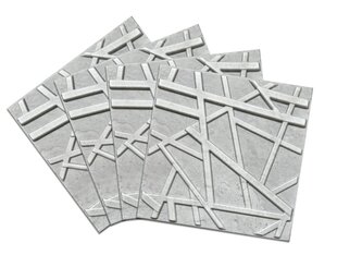3D lae- ja seinapaneelid Deccart Line, 50x50 cm, 12 tk., hall hind ja info | Lae-, seinakaunistus elemendid | kaup24.ee