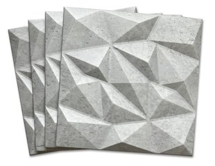 3D lae- ja seinapaneelid Deccart Brylant, 50x50 cm, 12 tk, hall hind ja info | Lae-, seinakaunistus elemendid | kaup24.ee