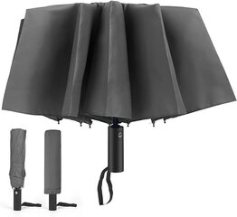 Automaatne vihmavari, 105 cm, hall hind ja info | Naiste vihmavarjud | kaup24.ee